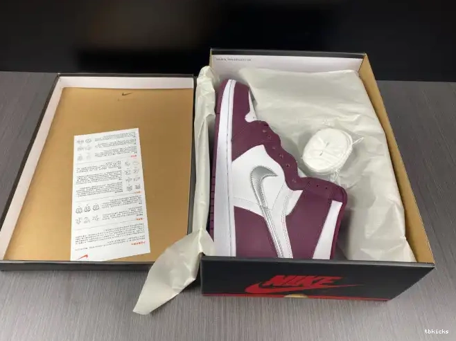 Rep TB Bordeaux OG High 1 Jordan Air 555088-611 0507